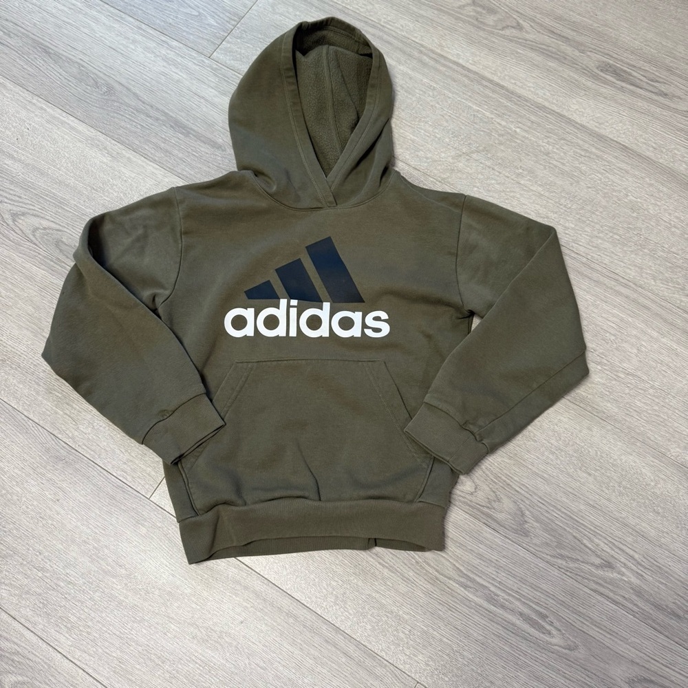 Adidas Kids Dark Green Hoodie